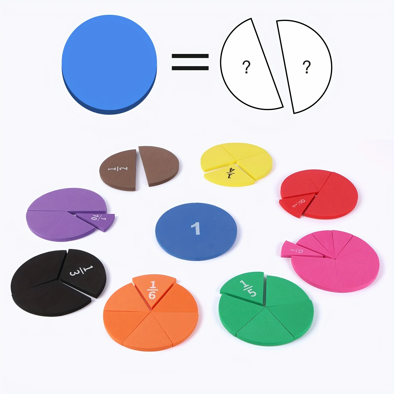 Math Manipulative Set - Juego de manipuladores matemáticos de fracciones