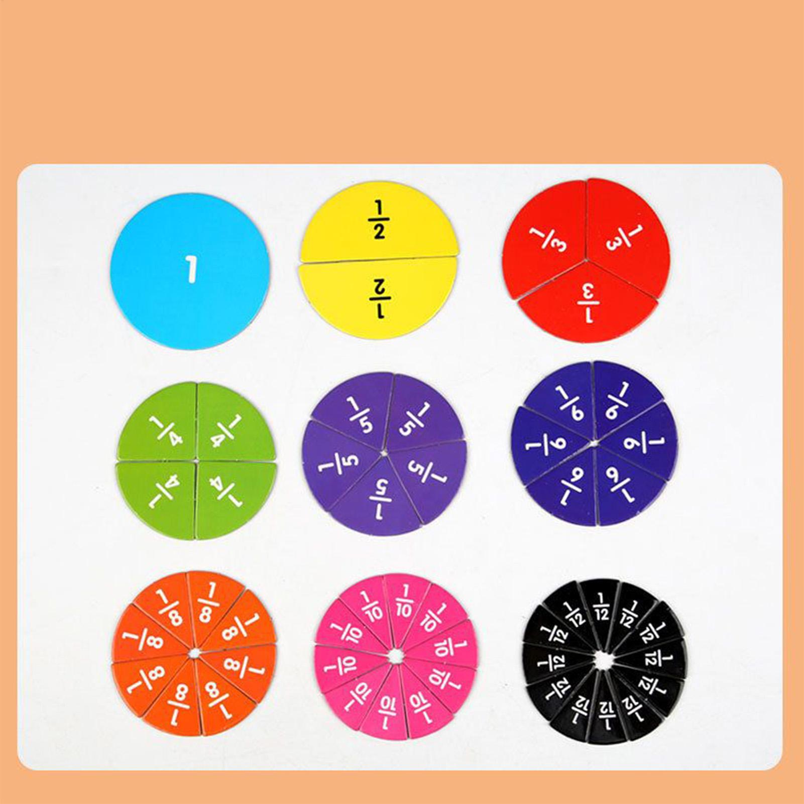 Manipuladores de fracciones, j - Math Manipulative Set reseña y precio