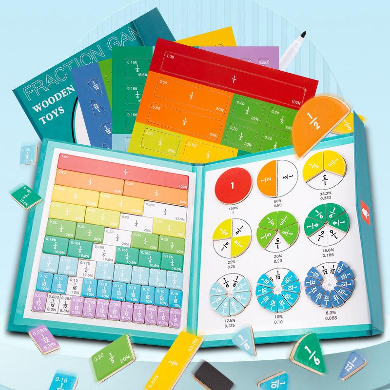 1 Juego de azulejos de fracció - Math Manipulative Set reseña y precio