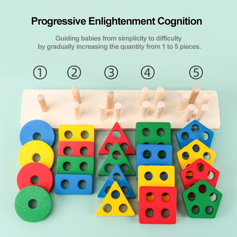 Juegos de madera Montessori, j - Kids Educational Game 2 reseña y precio