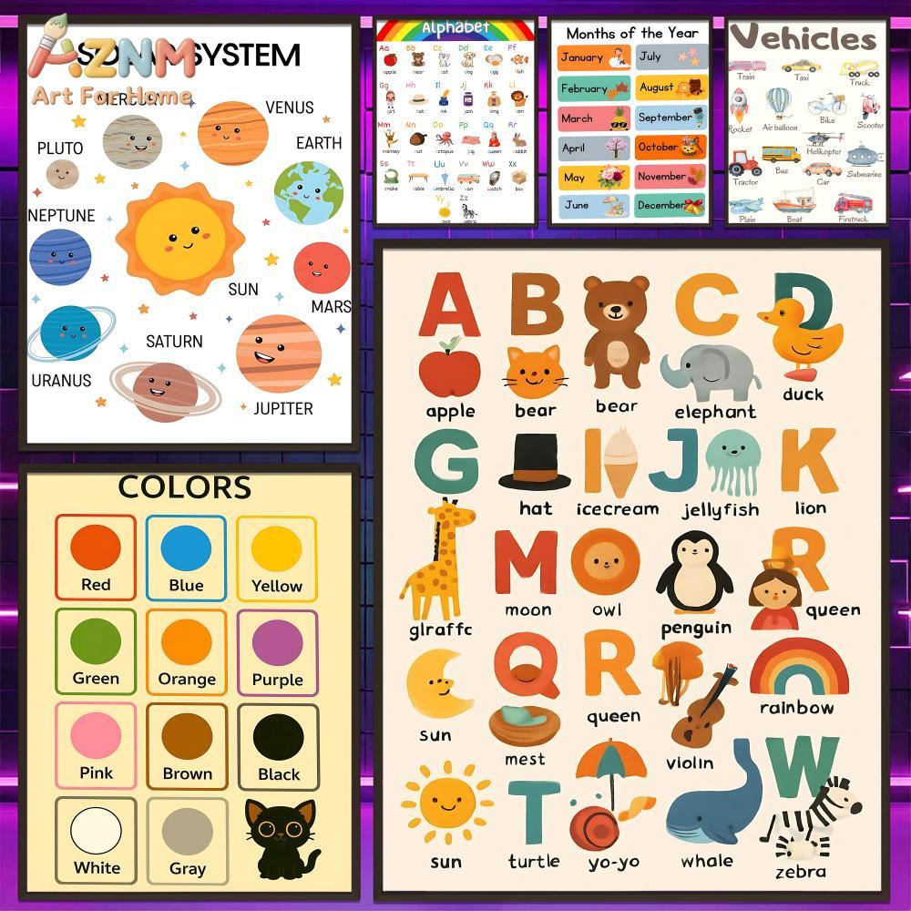 AZNM - Póster educativo de lon - Kids Education System reseña y precio